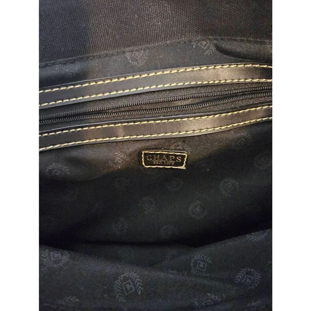 Chaps black canvas purse. - Picture 6 of 7